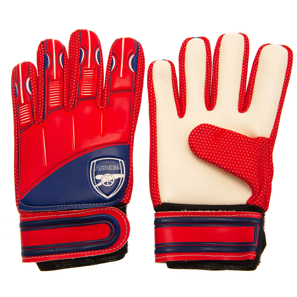 Arsenal FC Childrens/Kids Goalkeeper Gloves (Red/White) - TA10709