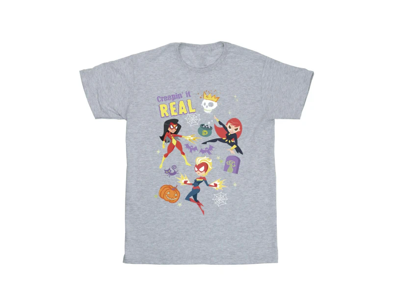 Marvel Boys Creepin It Real T-Shirt (Sports Grey) - BI25776