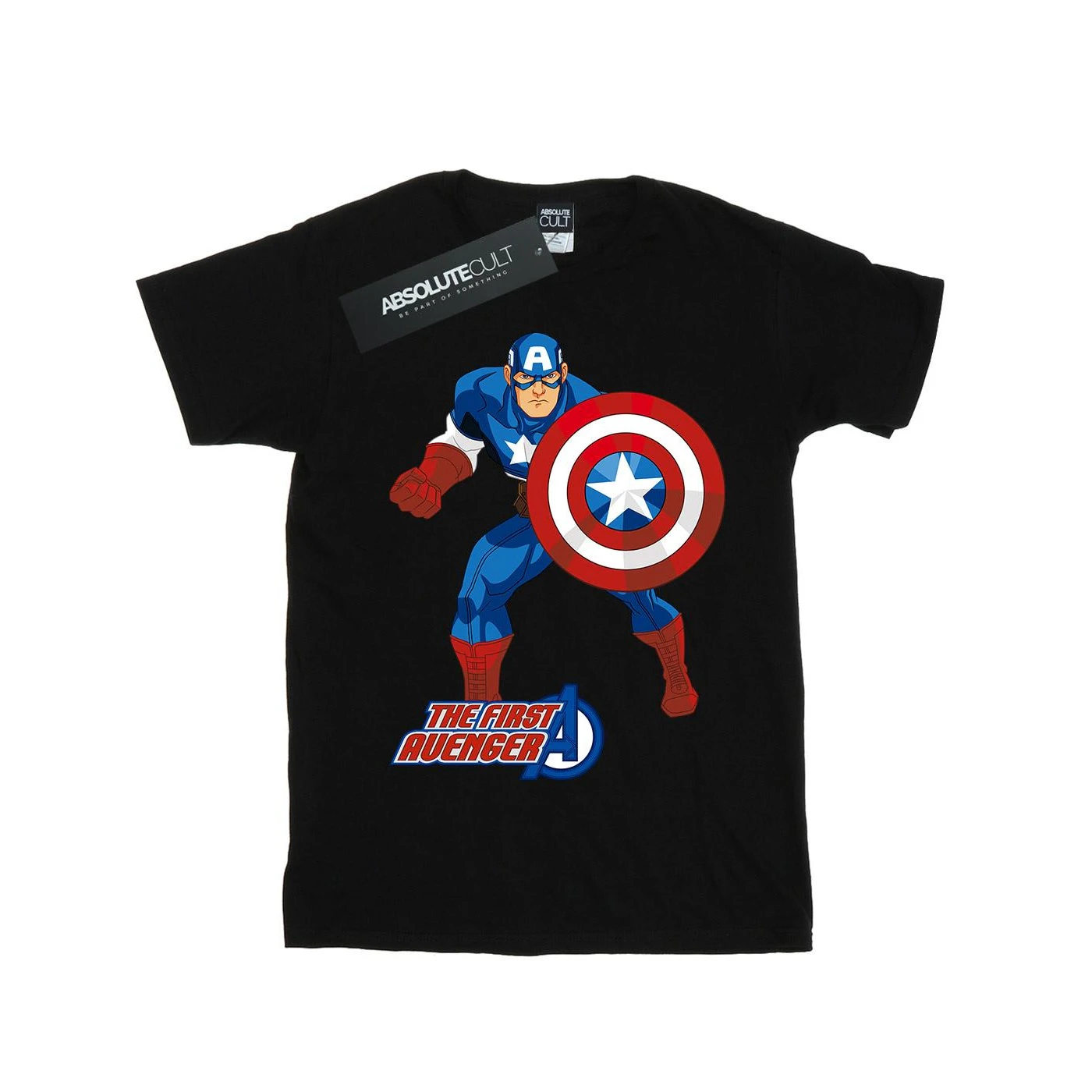 Captain America Unisex Adult The First Avenger T-Shirt (Black) - BI345