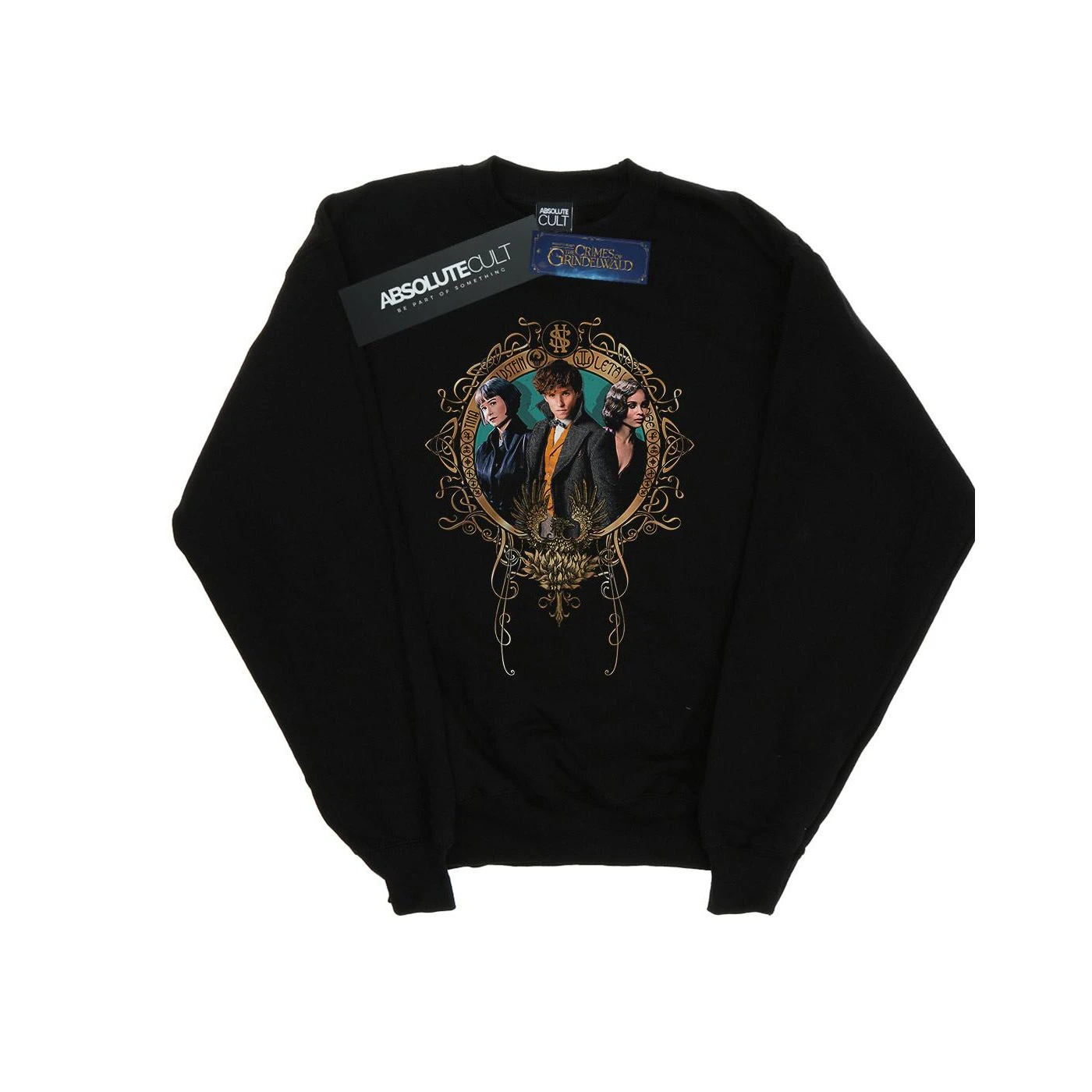 Fantastic Beasts Mens Tina, Newt And Leta Sweatshirt (Black) - BI23198