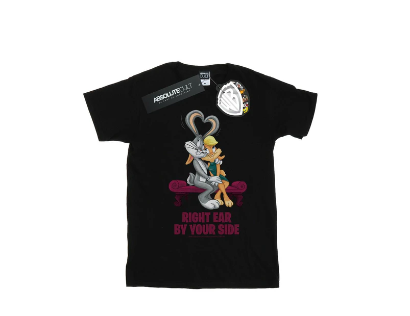 Looney Tunes Mens Bugs And Lola Valentine´s Cuddle T-Shirt (Black) - BI34871