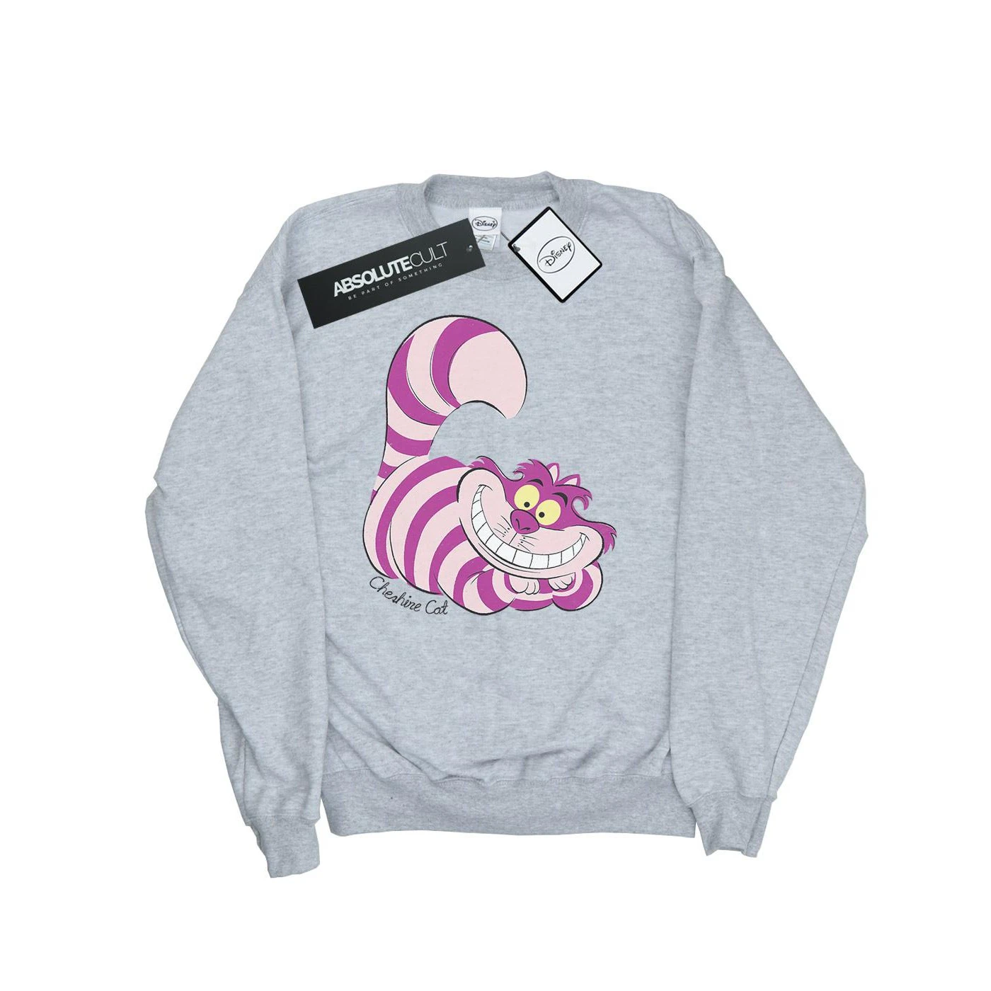 Alice In Wonderland Womens Cheshire Cat Sweatshirt (Heather Grey) - BI349