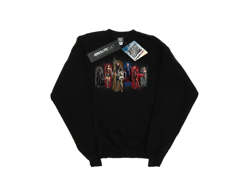 DC Comics Boys Justice League Movie Team Hexagons Sweatshirt (Black) - BI21125