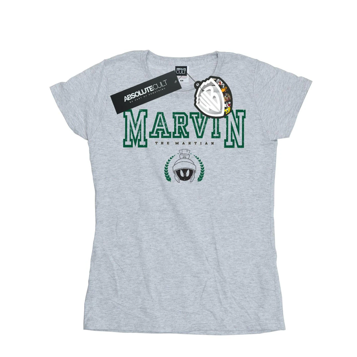 Looney Tunes Womens Marvin The Martian Cotton T-Shirt (Sports Grey) - BI27800