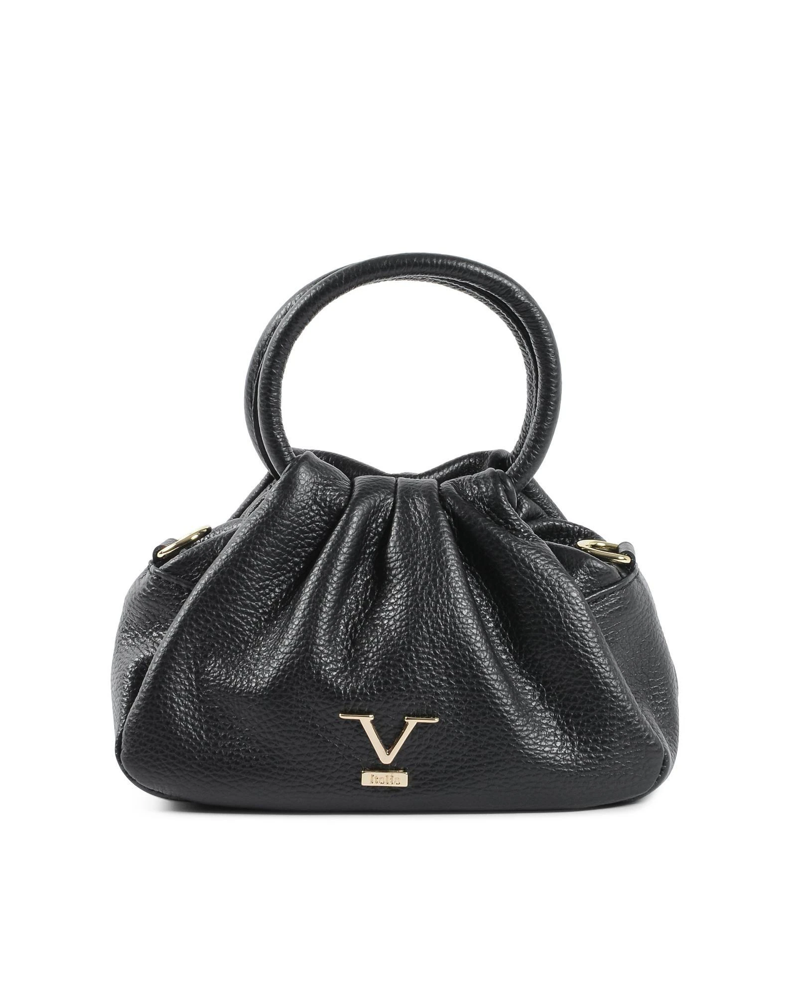 Luxury Black Leather Mini Bag - Black