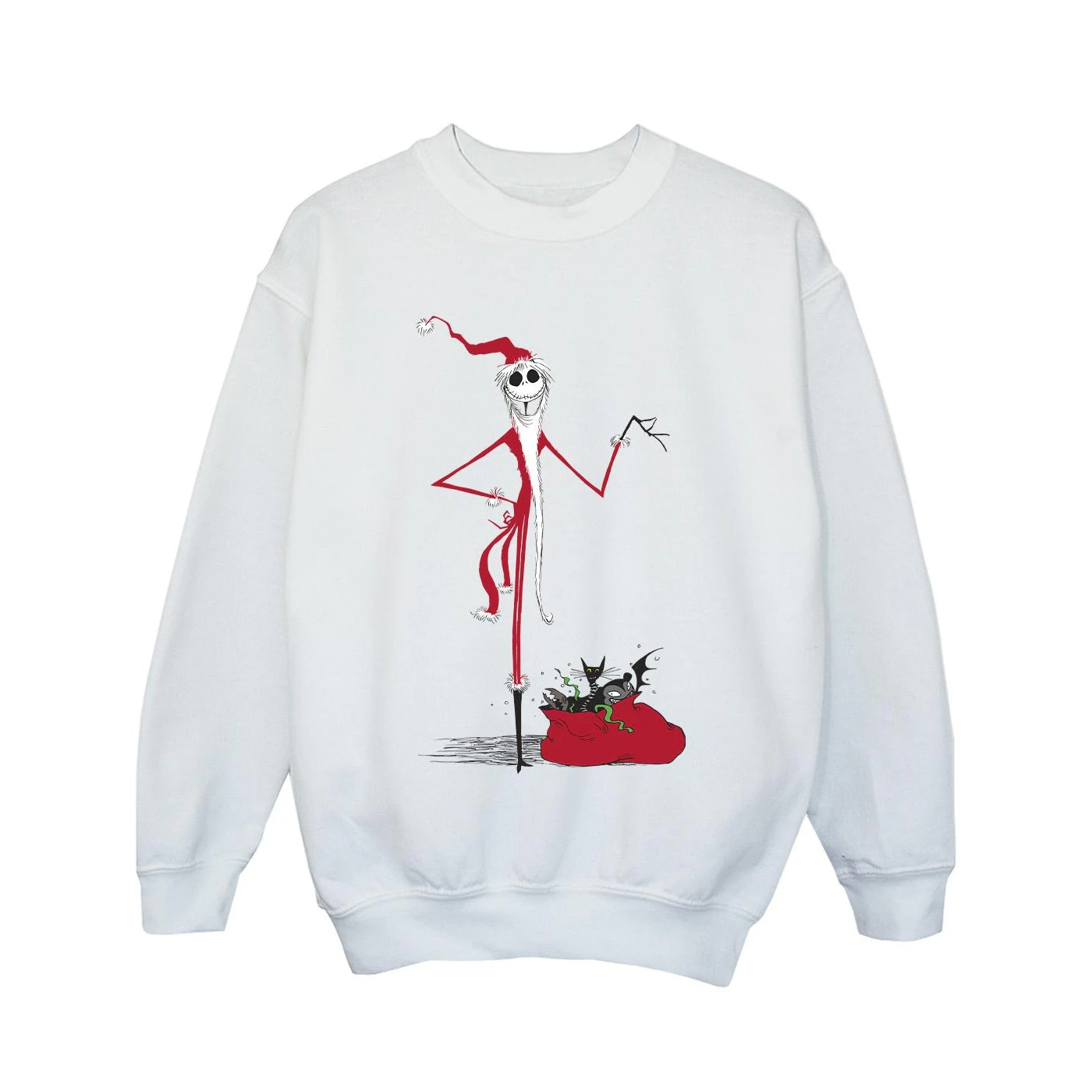 The Nightmare Before Christmas Girls Christmas Presents Sweatshirt (White) - BI31231