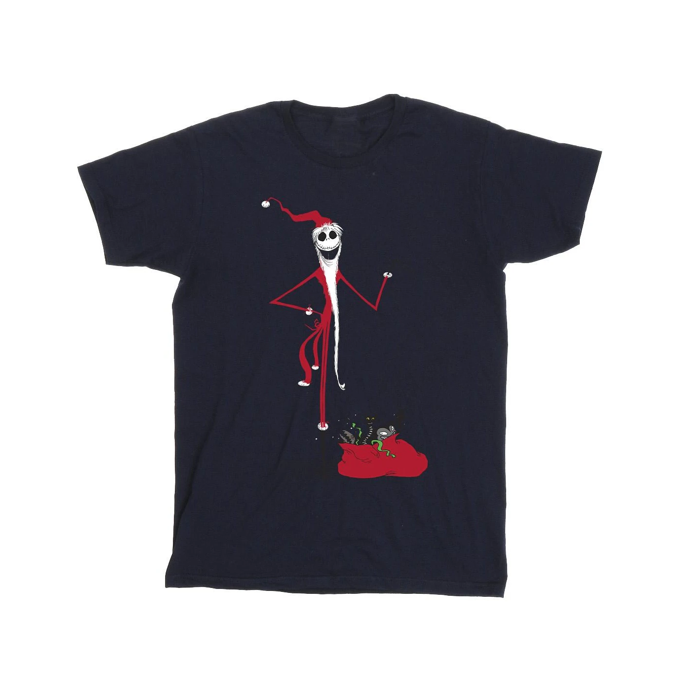 The Nightmare Before Christmas Boys Christmas Presents T-Shirt (Navy Blue) - BI31473