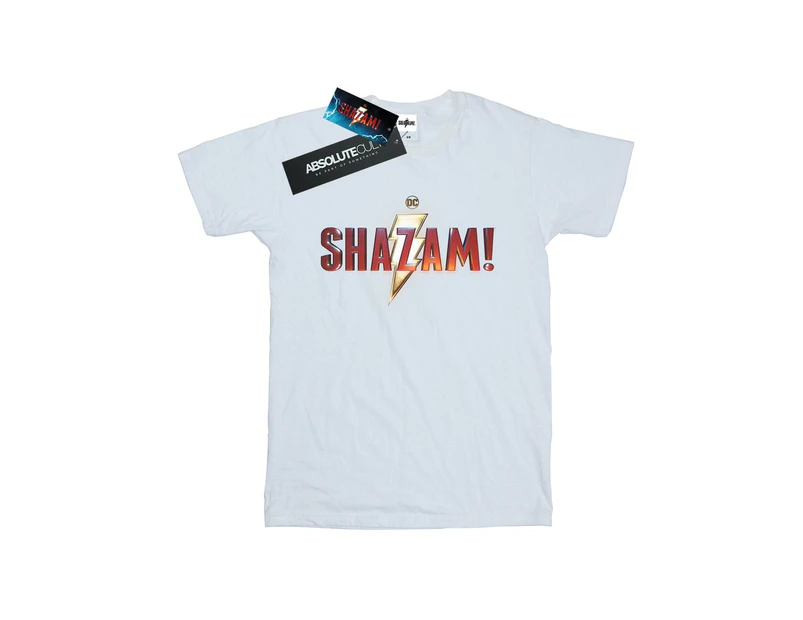 DC Comics Boys Shazam Movie Logo T-Shirt (White) - BI33610