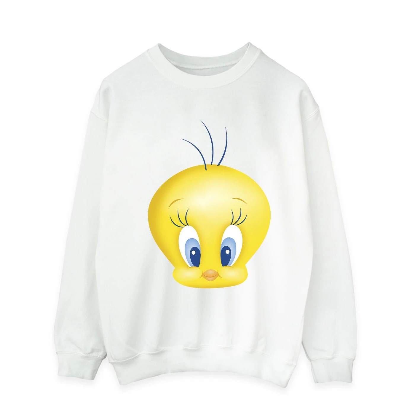 Looney Tunes Mens Tweety Face Sweatshirt (White) - BI33944