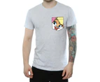 Looney Tunes Mens Lola Bunny Face Faux Pocket T-Shirt (Sports Grey) - BI34364