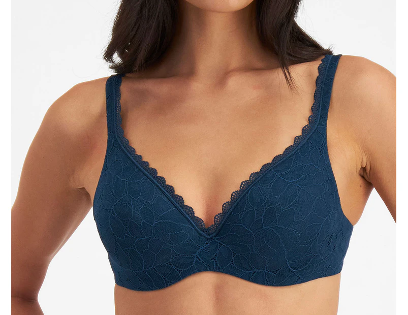 Berlei Women's Barely There Lace Contour Bra - Marine Shadow