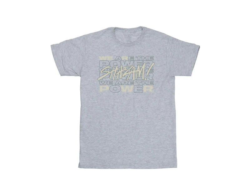 DC Comics Boys Shazam Fury Of The Gods We Are The Power T-Shirt (Sports Grey) - BI33691