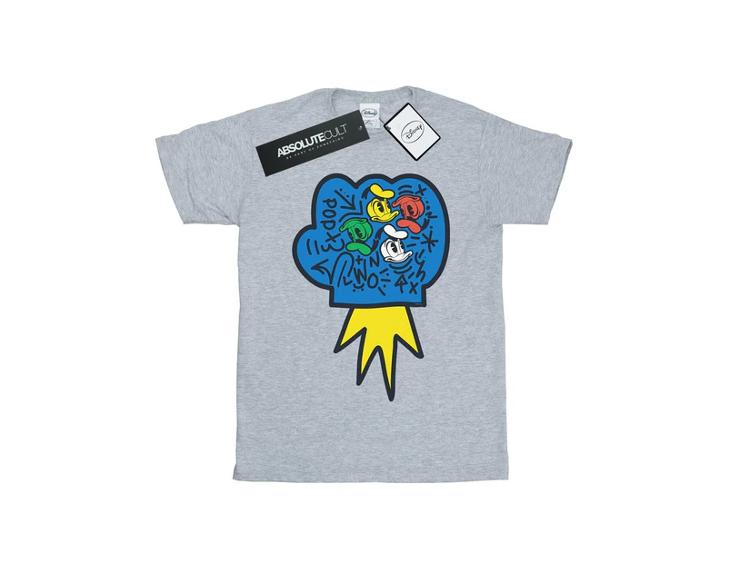 Disney Girls Donald Duck Pop Fist Cotton T-Shirt (Sports Grey) - BI28846