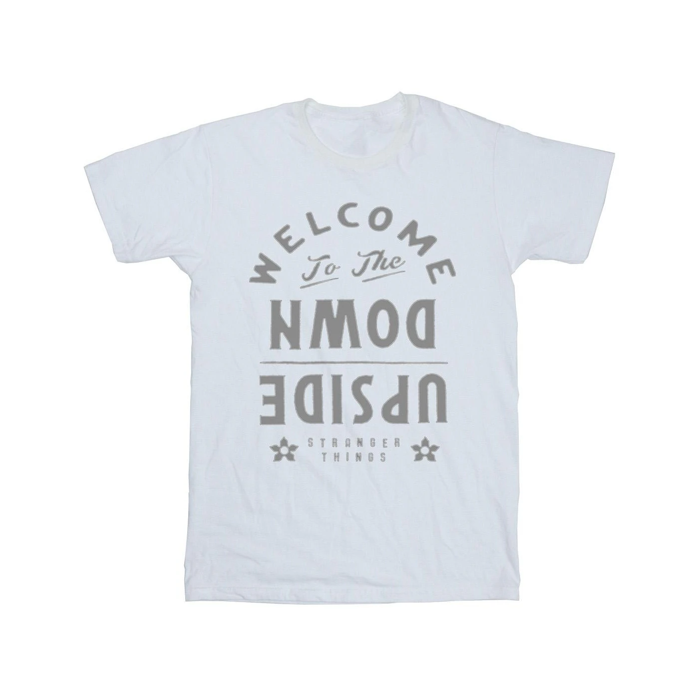 Netflix Mens Stranger Things Welcome To Upside Down T-Shirt (White) - BI45760