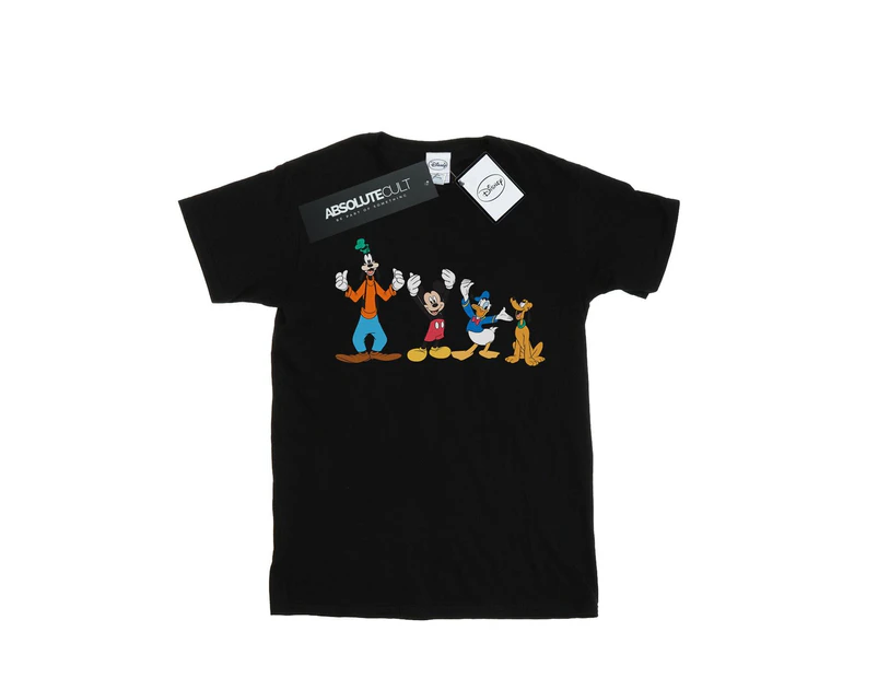 Disney Girls Mickey Mouse Friends Cotton T-Shirt (Black) - BI28915