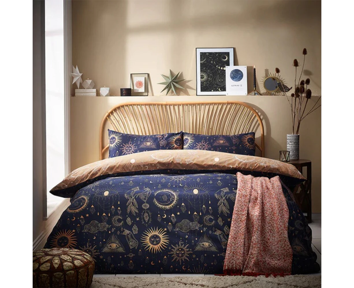 Furn Constellation Duvet Cover Set (Navy/Gold) - RV2753