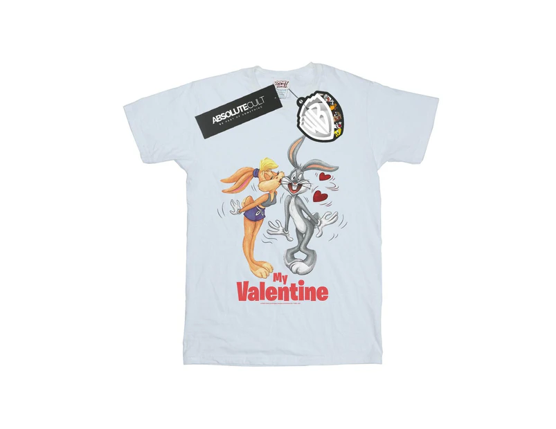 Looney Tunes Mens Bugs Bunny And Lola Valentine´s Day T-Shirt (White) - BI34848