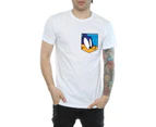 Looney Tunes Mens Road Runner Face Faux Pocket T-Shirt (White) - BI34419