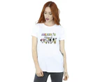 Disney Womens Mickey Mouse And Friends Faces Cotton Boyfriend T-Shirt (White) - BI38309