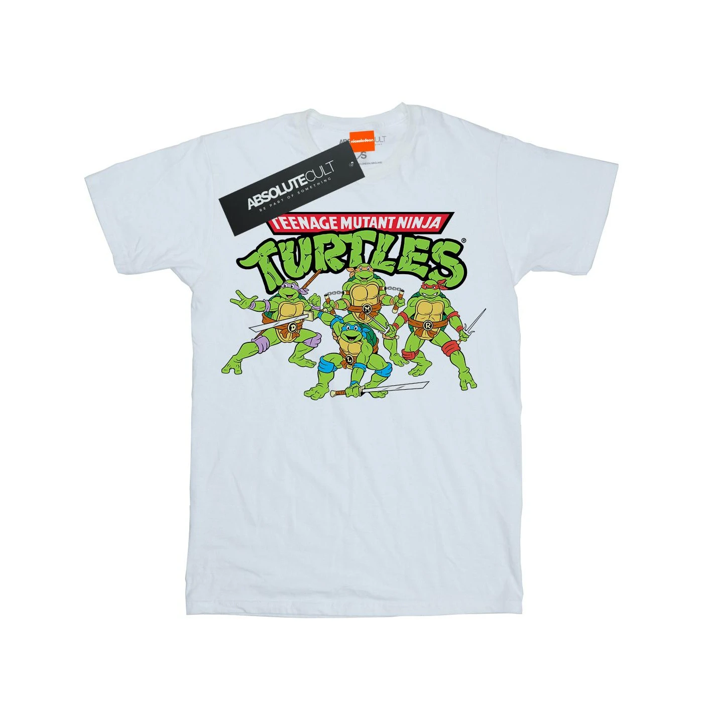 TMNT Boys Classic Cartoon Squad T-Shirt (White) - BI31718