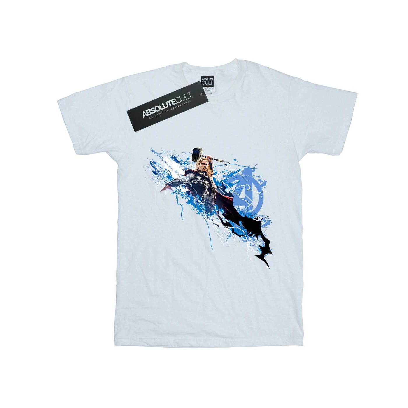 Marvel Avengers Mens Splash Thor T-Shirt (White) - BI392