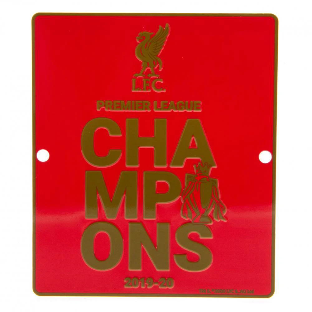 Liverpool FC Premier League Champions Window Sign (Red/Gold) - TA7403