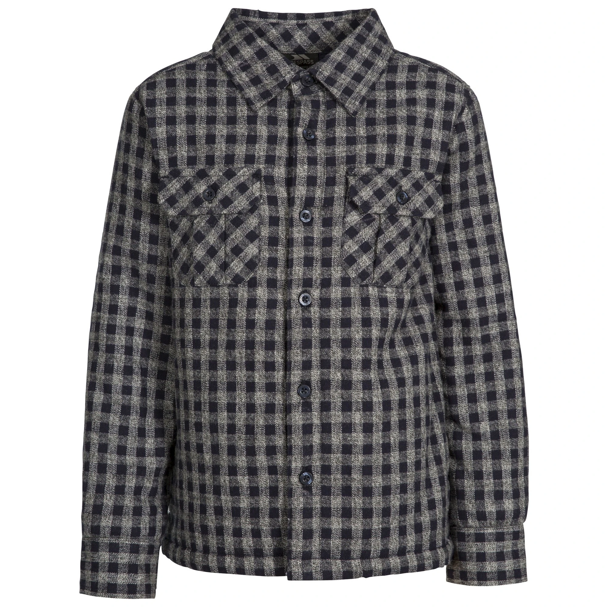 Trespass Childrens/Kids Average Long Sleeved Gingham Shirt (Navy Gingham) - TP4494