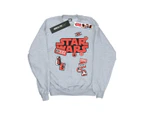 Star Wars Girls The Last Jedi Badges Sweatshirt (Sports Grey) - BI37255