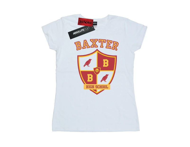 The Chilling Adventures Of Sabrina Womens Baxter Crest Cotton T-Shirt (White) - BI38291