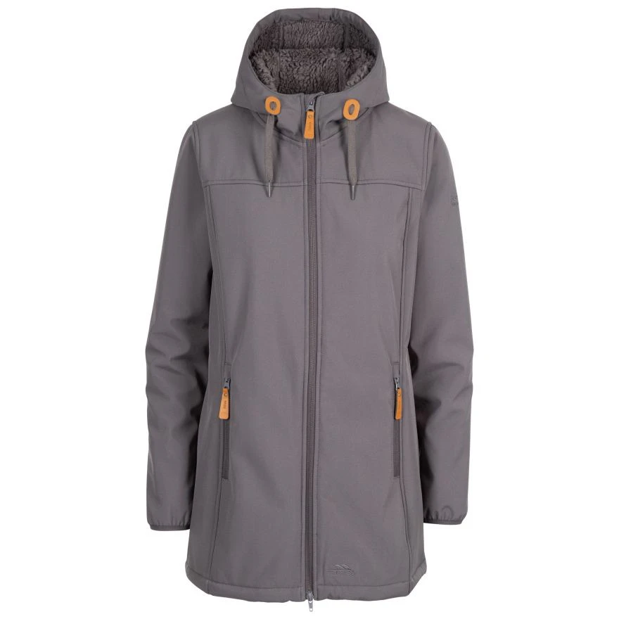 Trespass Womens Kristen Longer Length Hooded Waterproof Jacket (Carbon) - TP4195