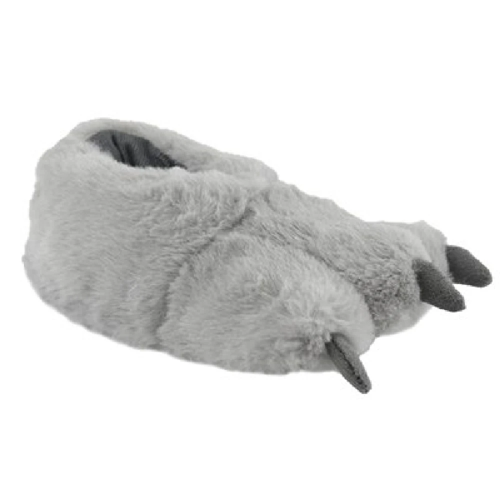 SlumberzzZ Childrens/Kids Super Soft Claw Slippers (Grey) - UT1823