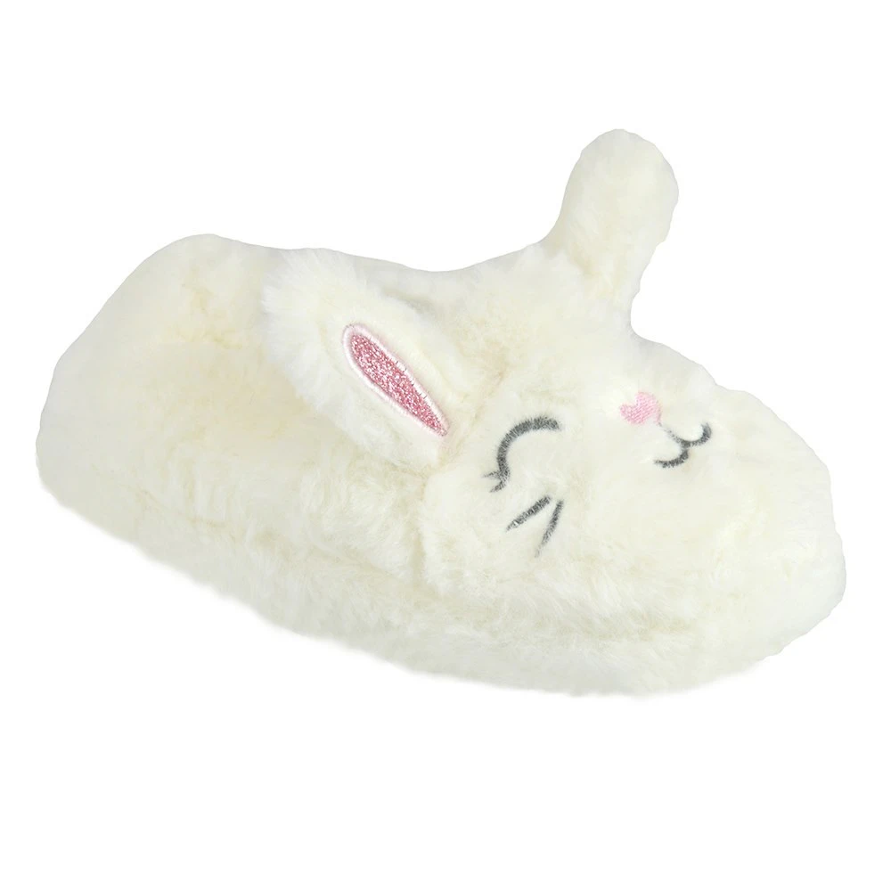 Slumberzzz Childrens/Kids Plush Bunny Slippers (Cream) - UT1571