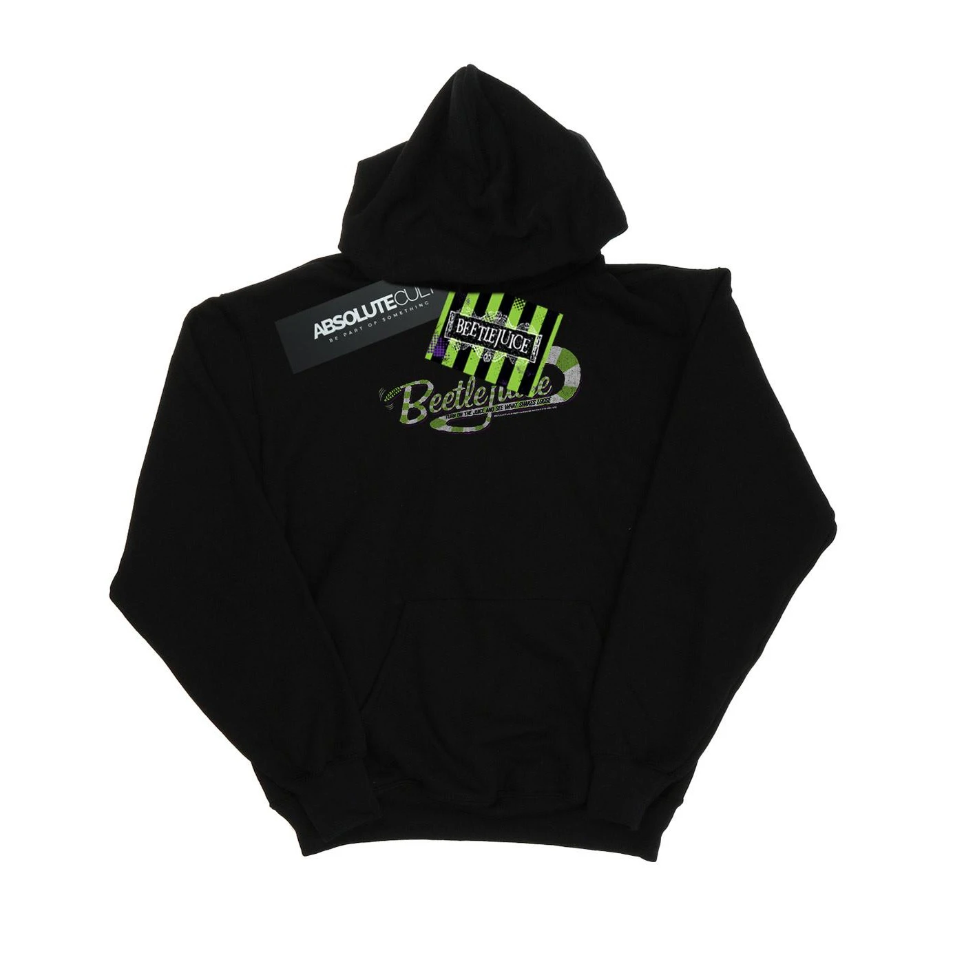 Beetlejuice Mens Sandworm Alt Logo Hoodie (Black) - BI5238