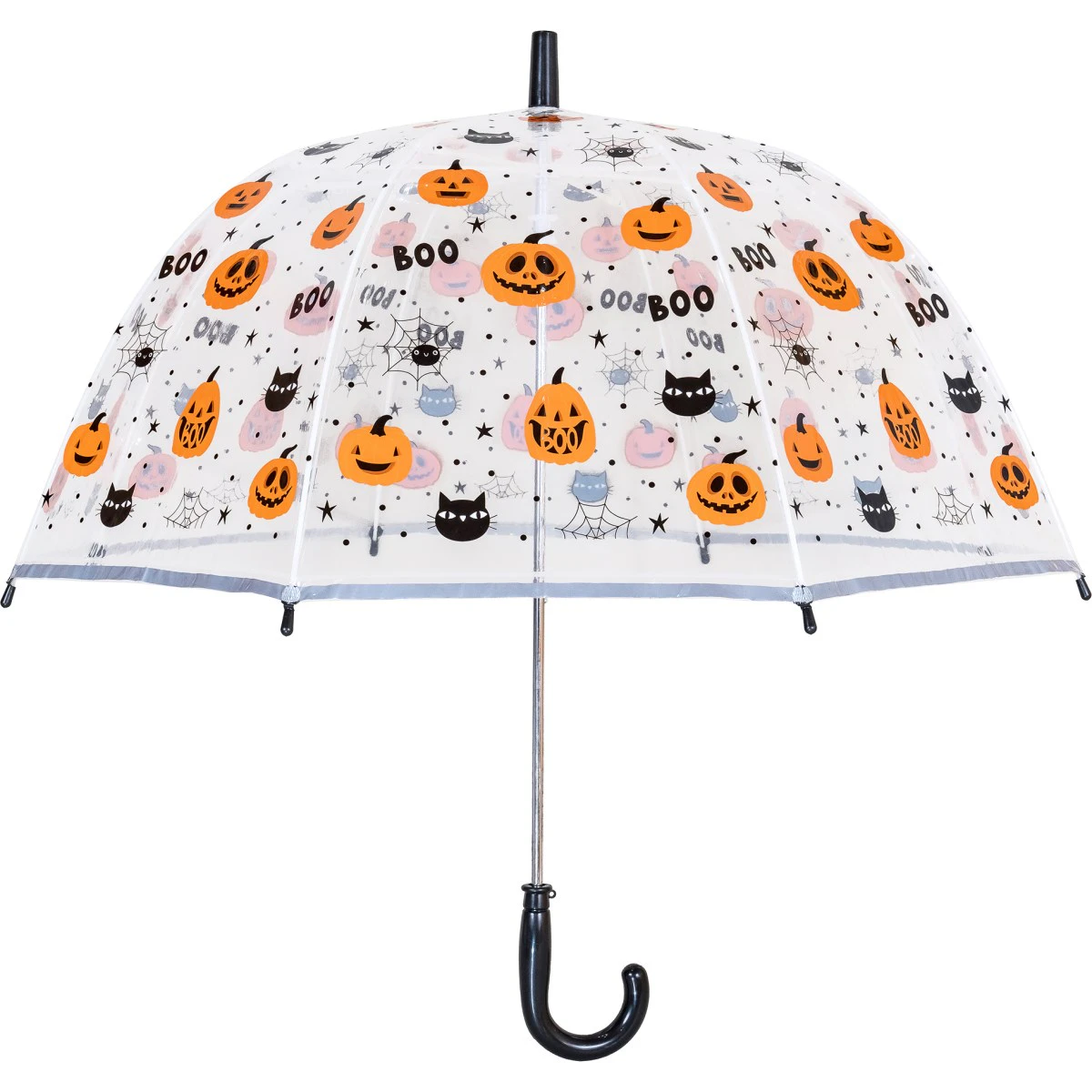 X-brella Childrens/Kids Halloween Pumpkin Umbrella (Clear/Orange) - UT1585