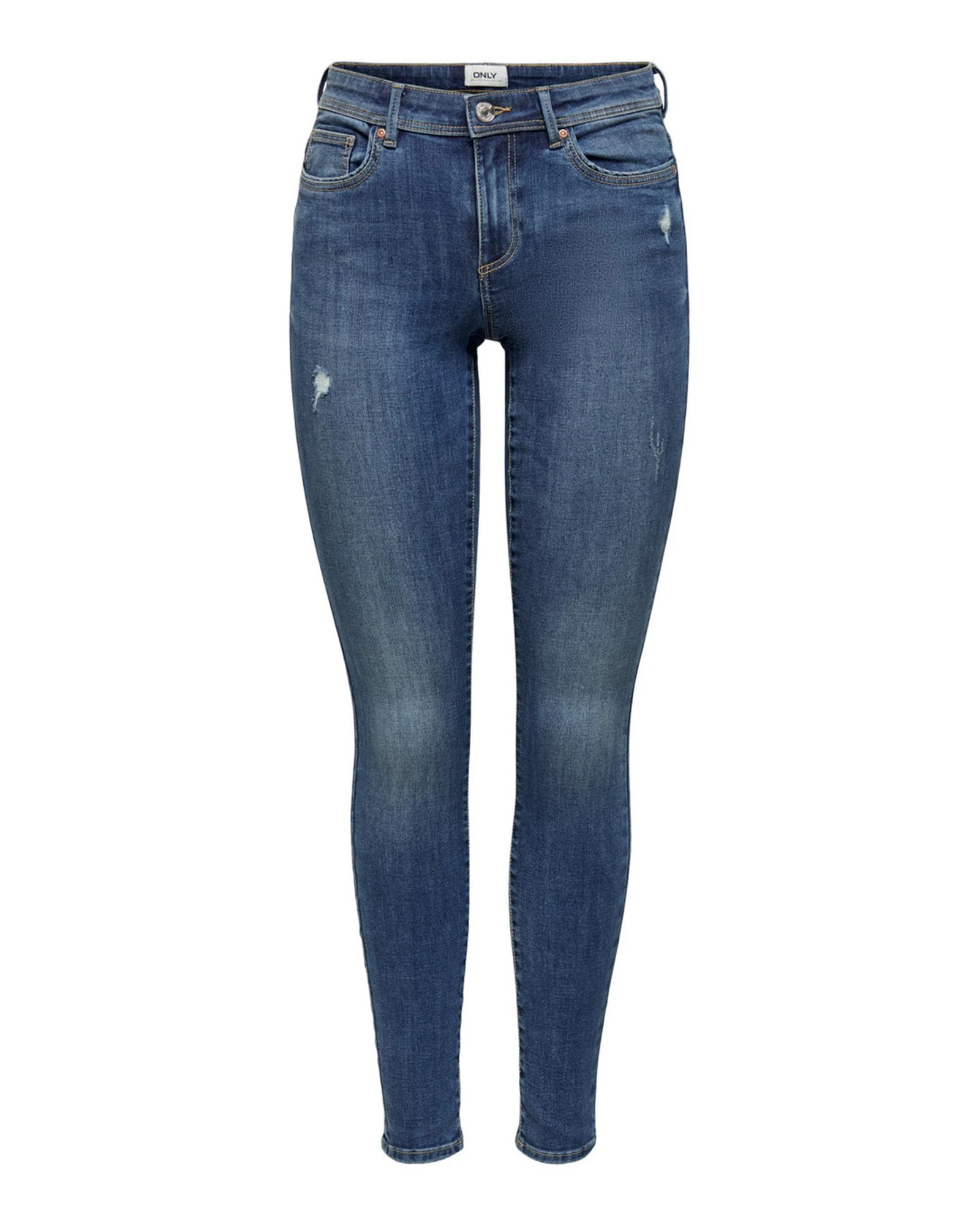 Blue Ripped Effect Jeans - Blue