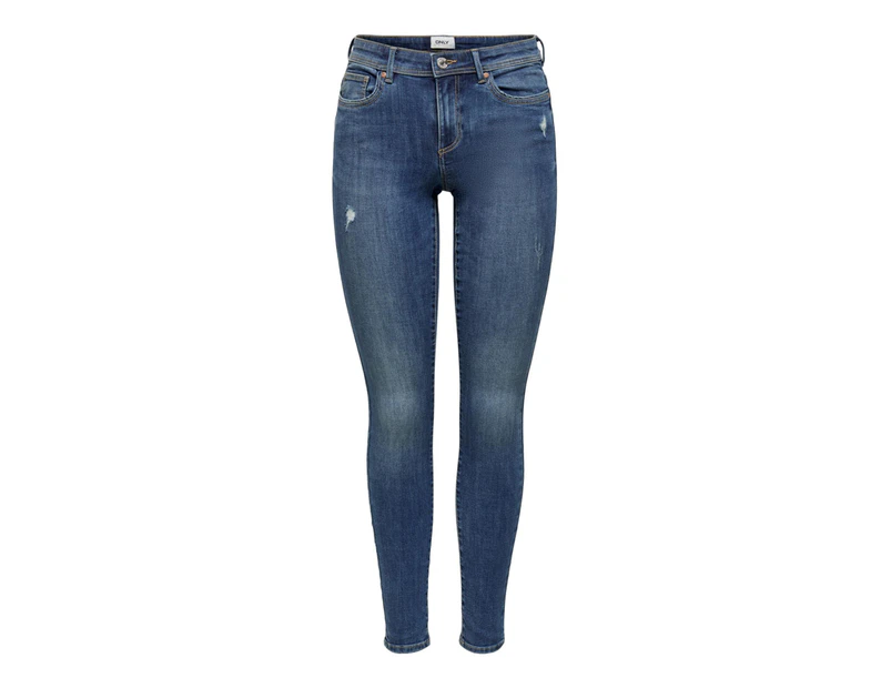 Blue Ripped Effect Jeans - Blue