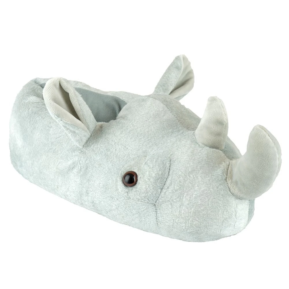 Slumberzzz Mens Rhino Slippers (Grey) - UT1148