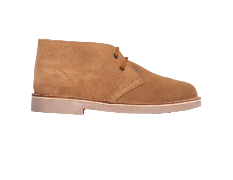 Roamers Adults Unisex Real Suede Unlined Desert Boots (Sand) - DF112