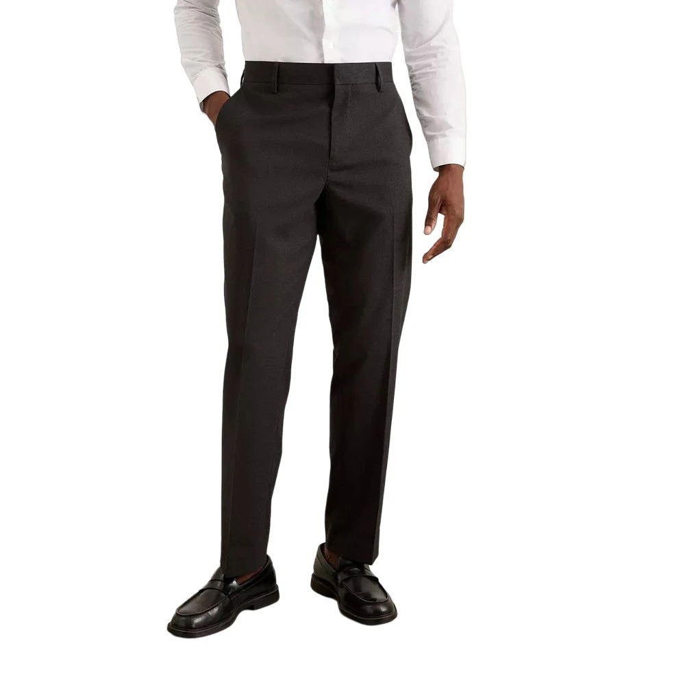 Burton Mens Essential Tailored Suit Trousers (Charcoal) - BW1054