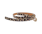 Grace Womens Leopard Print Leather Belt (Brown Leopard) - BL171