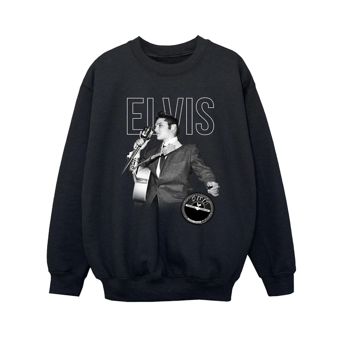 Elvis Boys Logo Portrait Sweatshirt (Black) - BI31852