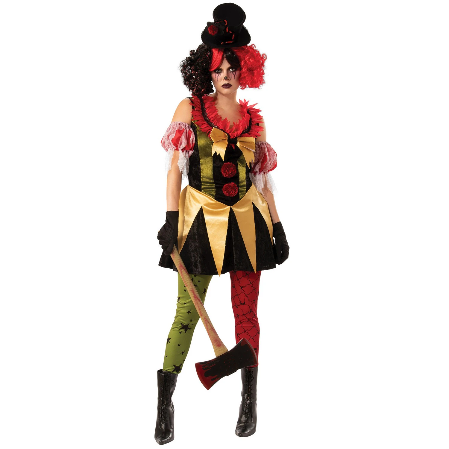 Bristol Novelty Womens Evil Clown Costume (Multicoloured) - BN4427