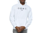 Fantastic Beasts Mens Circular Icons Hoodie (White) - BI9661