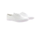 Dek Adults Unisex Lace Up White Canvas Gym Plimsolls (White) - DF884