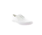 Dek Adults Unisex Lace Up White Canvas Gym Plimsolls (White) - DF884