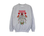 Netflix Boys Stranger Things Christmas Demogorgon Sweatshirt (Sports Grey) - BI33663