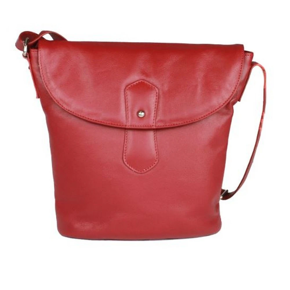 Eastern Counties Leather Womens Demi Handbag With Rounded Flap (Red) - EL312