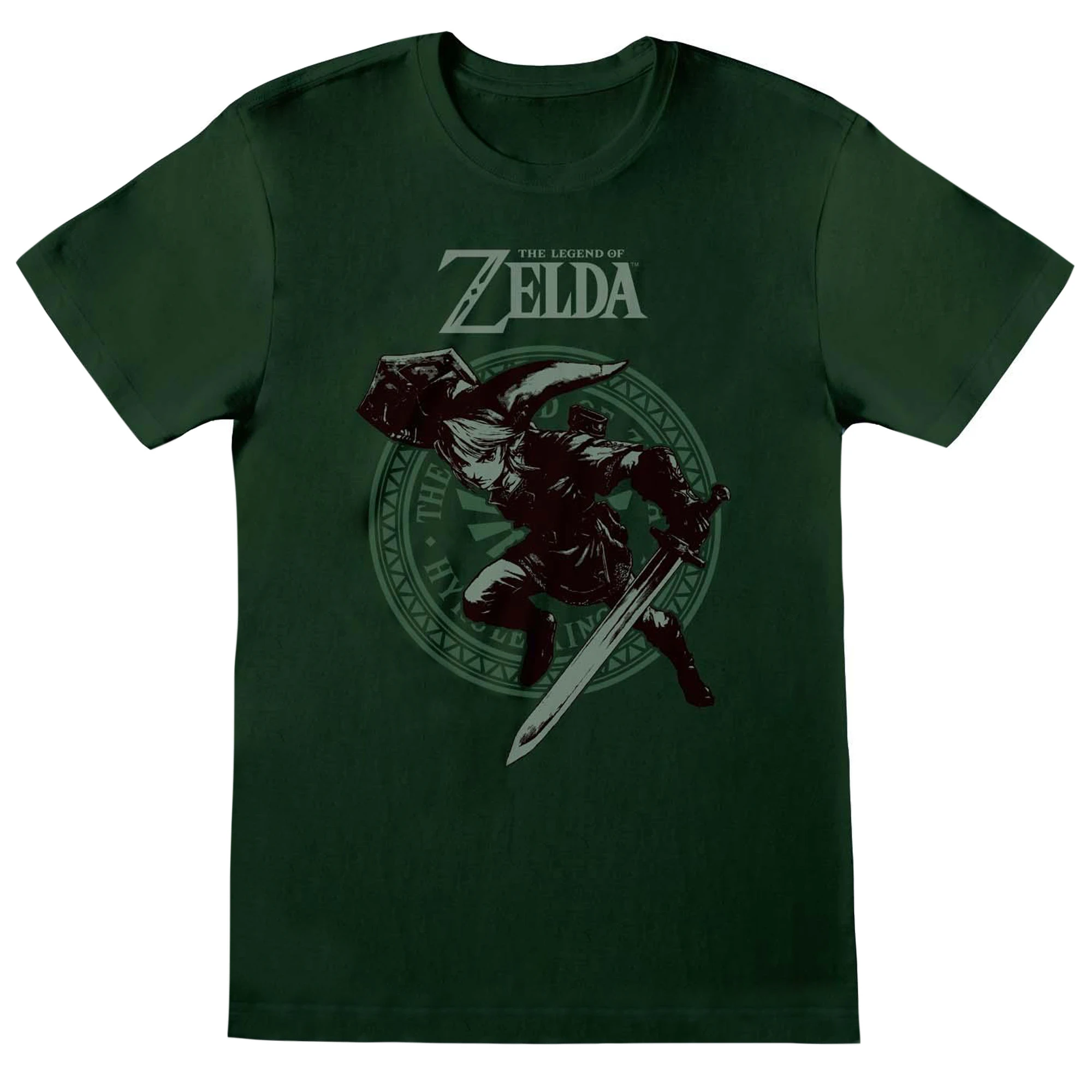 Legend Of Zelda Mens Link Pose T-Shirt (Green) - HE1058