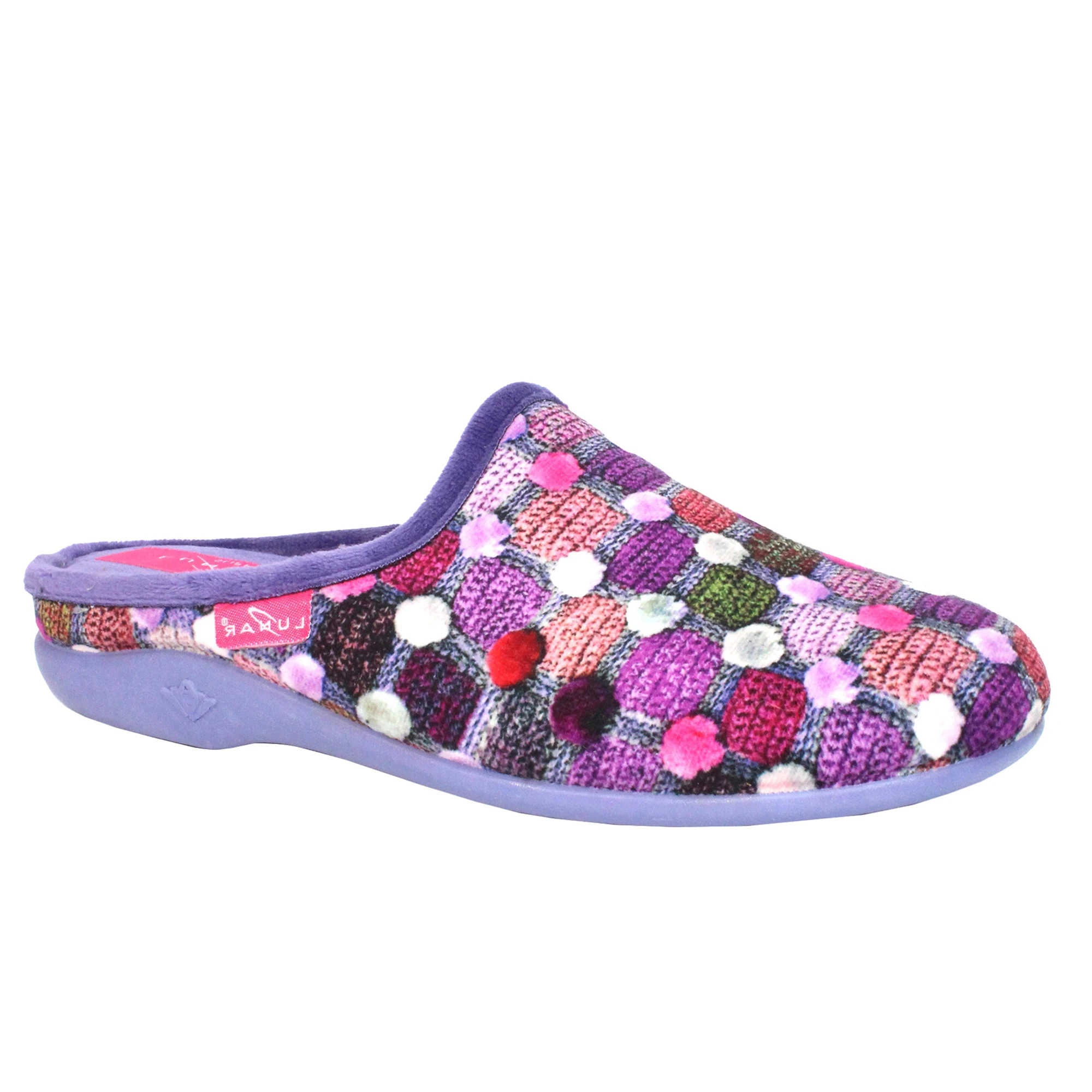 Lunar Womens Crackle Slippers (Purple) - GS249