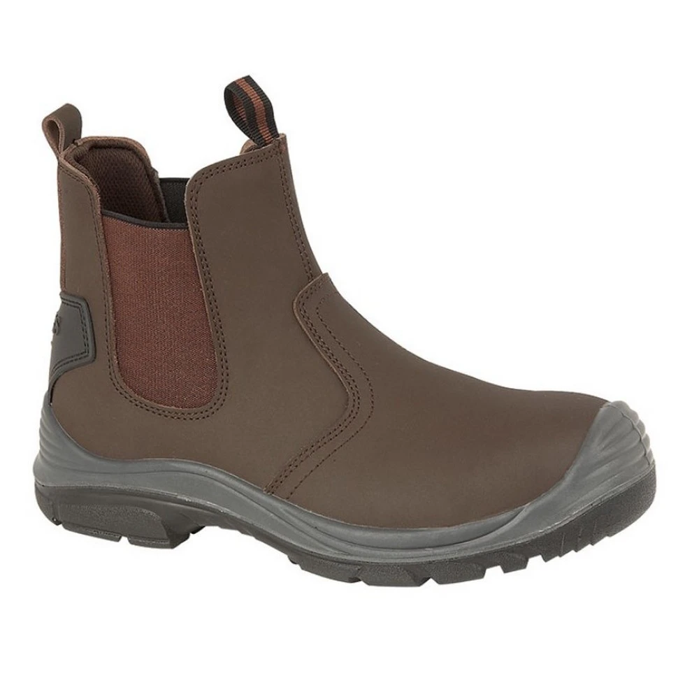 Grafters Steel Toe Safety Dealer Boots (Brown) - DF1719